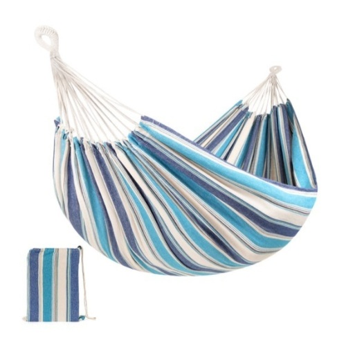 2-Person Brazilian-Style Double Hammock w/ Portable Carrying Bag, Ocean - Lot 699