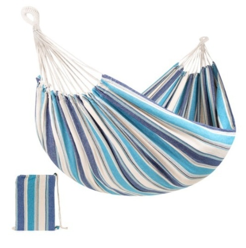 2-Person Brazilian-Style Double Hammock w/ Portable Carrying Bag, Ocean - Lot 5756