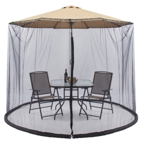 Adjustable Bug Net Accessory for Patio Umbrella w/ Zippered Door - 9ft - Lot 718