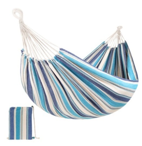 2-Person Brazilian-Style Double Hammock w/ Portable Carrying Bag, Ocean - Lot 723