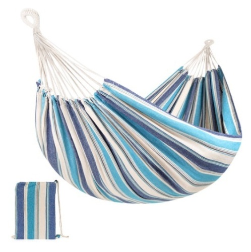 2-Person Brazilian-Style Double Hammock w/ Portable Carrying Bag, Ocean - Lot 724