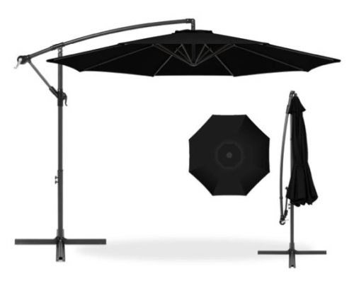 Offset Hanging Patio Umbrella - 10ft, Black - Lot 739