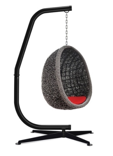 Curved Hanging Hammock C-Stand w/ All-Weather, Steel Frame - Stand Only - Lot 741
