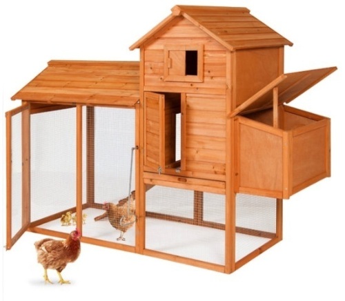Multi-Level Wooden Chicken Coop - 80in - Lot 751