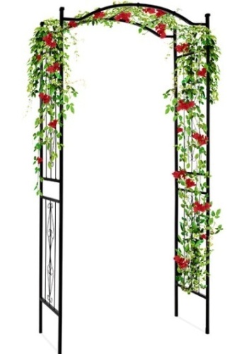 Steel Garden Arch Arbor Trellis for Climbing Plants - 92in - Lot 791