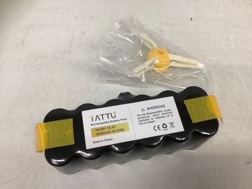 TATTU Replacement Battery for iRobot, Appears New, Retail 30.99 - Lot 135
