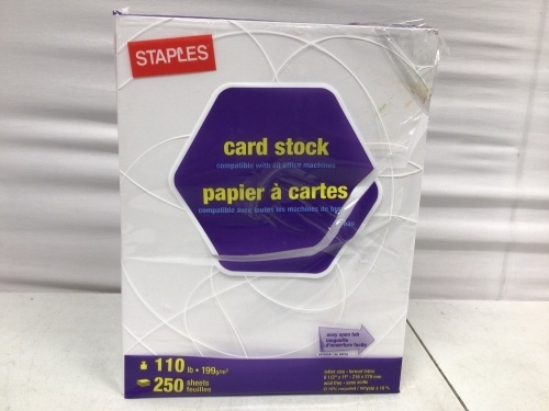 Staples Cardstock Paper, New, Retail 25.00 - Lot 143