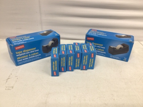 Lot of (2) Staples Tape Dispensers & (6) Rolls of Tape, Retail 28.04 - Lot 191