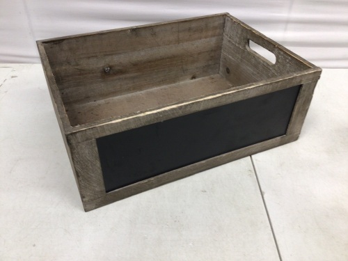 Wooden Box w/ Chalk Board, E-Commerce Return - Lot 220
