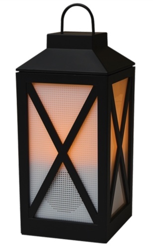 AR Bluetooth Speaker w/ LED Flickering Flame, Powers Up, Appears new, Retail 49.99 - Lot 226