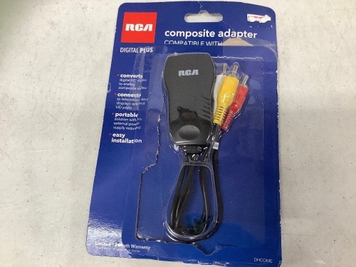 RCA Composite Adapter, E-Commerce Return, Retail 29.72 - Lot 312
