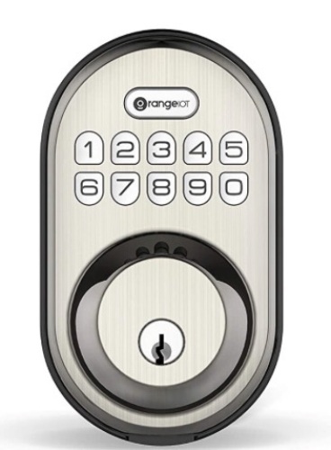 OrangeLot Keyless Entry Deadbolt Lock, Appears new, Retail 49.99 - Lot 345