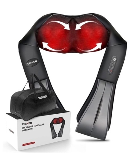 Tenker Neck and Shoulder Massager w/ Heat, Powers Up, Appears New, Retail 58.49 - Lot 471