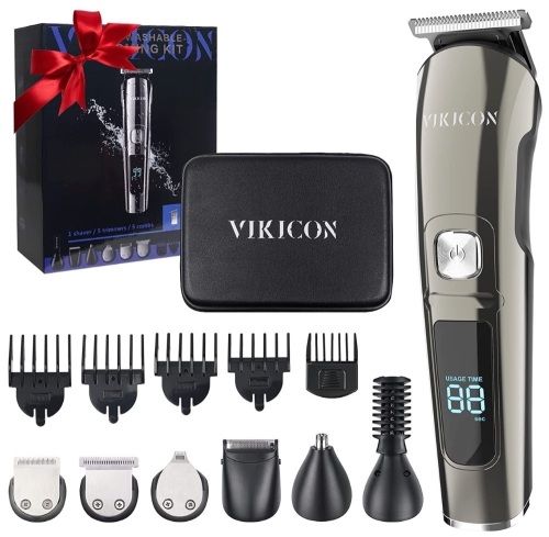 VIKICON Electric Beard Trimmer Grooming Kit, New, Retail 69.99 - Lot 481