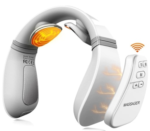 SkinKit Electric Pulse Neck Massager w/ Heat, Untested, New, Retail 69.98 - Lot 507