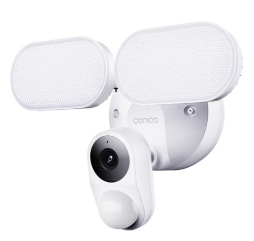 Conico Security Floodlight Camera, Powers Up, Appears new, Retail 139.99 - Lot 26