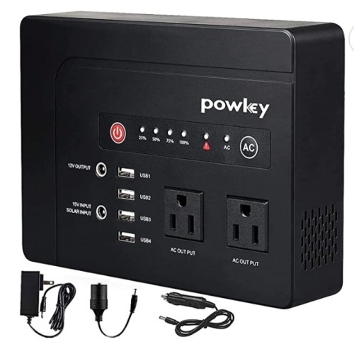 Powkey AC Power Bank, Powers Up, Appears new, Retail 69.99 - Lot 386
