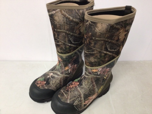 Mens Rubber Boots, 14M, New w/ Ripped Seam at Top, Retail 149.99 - Lot 524