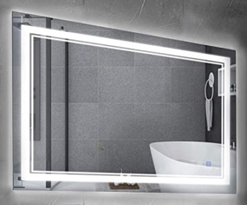 BBE LED Bathroom Wall-Mounted Mirror, Powers Up, Appears New, Retail 199.99 - Lot 556