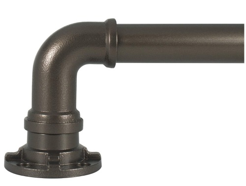 Decopolitan Industrial Wrap Around Curtain Rod Set, 72-144", E-Comm Return, Retail 47.99 - Lot 119