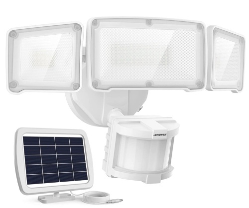 LEPOWER 1600LM LED Solar Security Light, Untested, Appears New, Retail 53.99 - Lot 112