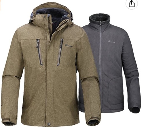 OutdoorMaster Men's 3-in-1 Ski Jacket, S, Appears New, Retail 96.99 - Lot 443