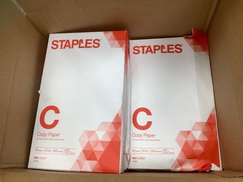 Box of 7 Reams Staples Legal Copy Paper, E-Comm Return, Retail 90.93 - Lot 467