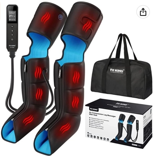 FIT KING Leg Massager w/ Heat, Untested, Appears New, Retail 199.99 - Lot 5