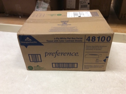 Georgia-Pacific Preference 2-Ply Facial Tissue, 30 Flat Boxes - New  - Lot 289