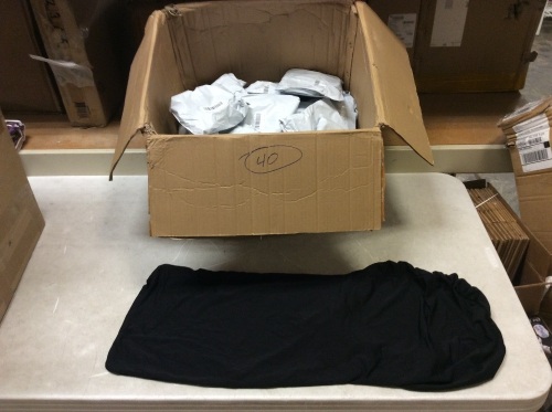 Lot of (40) Black Stretch Chair Covers - New - Lot 364