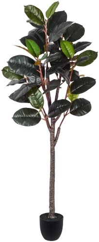 Lot of (3) Wofair 5' Artificial Fiddle Trees - New - Lot 458