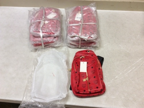 Lot of (10) Red Crossbody Bags - Appear New  - Lot 559