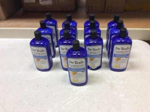 Lot of (13) Dr Teal's Soften & Nourish with Milk & Honey Foaming Bath, 34 fl oz - Appear New   - Lot 783