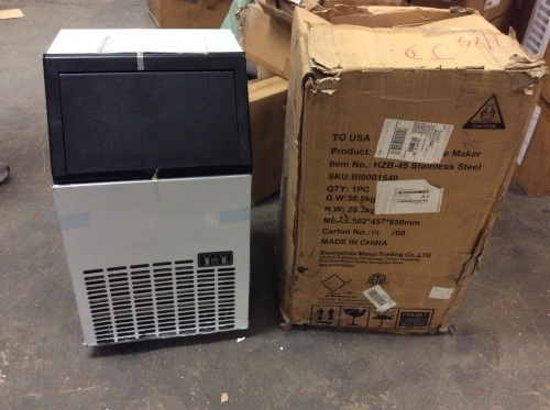 ZOKOP Stainless Steel Commercial Ice Maker HZB-45 - E-Comm Return, Unknown Condition - Lot 888
