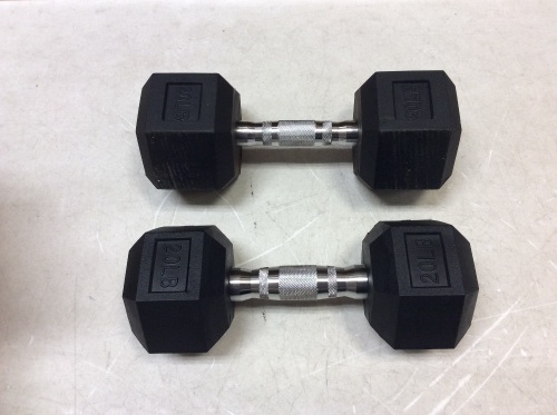 Set of 20 Lb Dumbbells - Appear New  - Lot 890