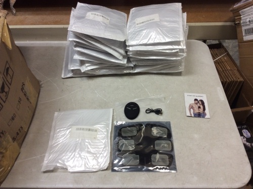Lot of (30) USB Rechargeable Abdominal Electric Muscle Stimulators - Appear New - Lot 1107