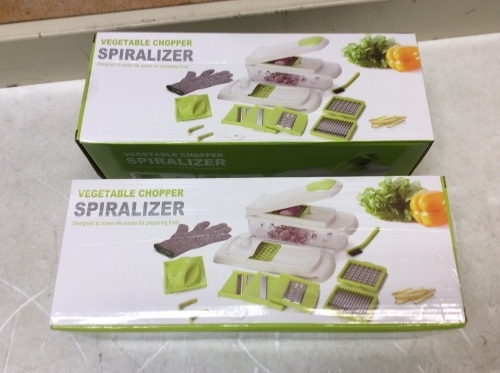 Lot of (2) Vegetable Chopper Spiralizers - New  - Lot 1112