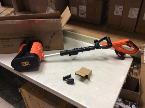 SuperHandy Cordless Electric Snow Thrower Shovel 20V - Appears New, Tested/Works   - Lot 1030