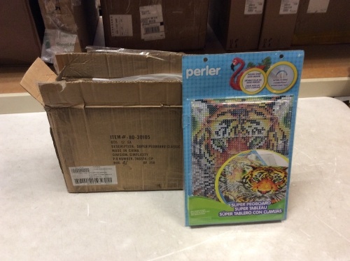 Case of (12) Perler Super Pegboard Classic, Clear Rectangle - New - Lot 758