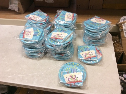 Lot of (27) Happy Birthday Cake and Candle Themed Plates and Napkin Sets - New - Lot 841