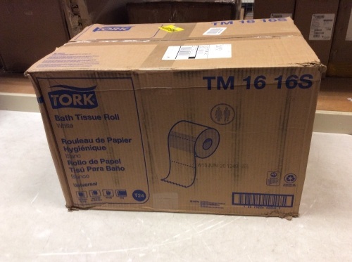 Tork Universal TM1616S Bath Tissue Roll, 2-Ply, 4" Width x 3.75" Length, White, 96 Rolls - New - Lot 1034