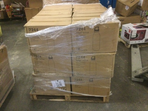 Pallet of H2go Solus EA Logo 24 oz Stainless Steel Matte Black Water Bottles - New - Lot 84