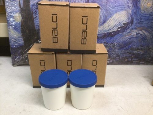 Lot of (5) Balci Ice Cream Freezer Tubs with Lids, Set of 2 - New  - Lot 601