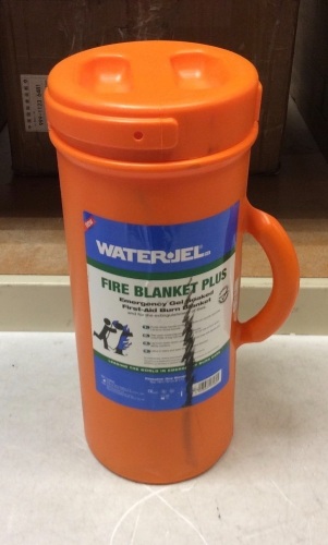 WaterJel Fire Blanket Plus Canister, 72" x 60" Emergency Gel Soaked First-Aid Burn Blanket - Appears New   - Lot 394