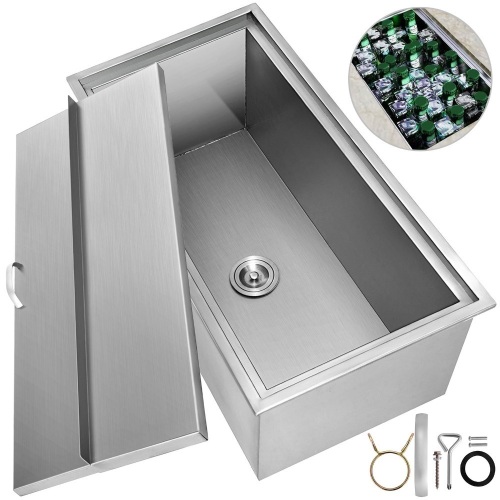 Drop In Ice Chest Bin 36”x18”  With Cover - Appears New  - Lot 75