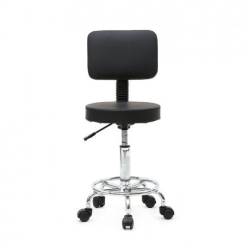 Adjustable Salon Stool Swivel with Back - Appears New - Lot 806