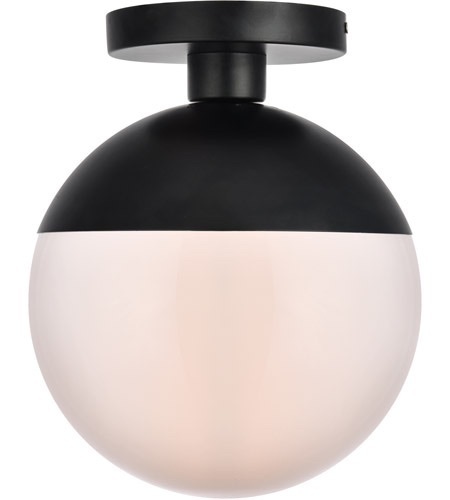 Living District Eclipse 1 Light 10 inch Black Flush Mount Ceiling Light - Appears New  - Lot 816
