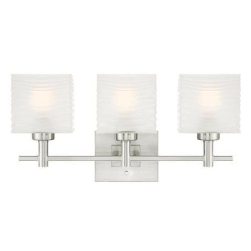 Westinghouse Alexander 3 Light Vanity Light, 60W, Brushed Nickel Finish - Appears New - Lot 557