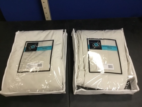 Lot of (2) Signature Blackout Velvet Curtain Panels, 50" x 120", Porcelain White - Appear New   - Lot 820