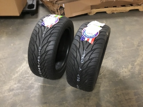 Lot of (2) Federal Super Steel 595 245/45R17 95V AS A/S All Season Tires - Appear New  - Lot 147